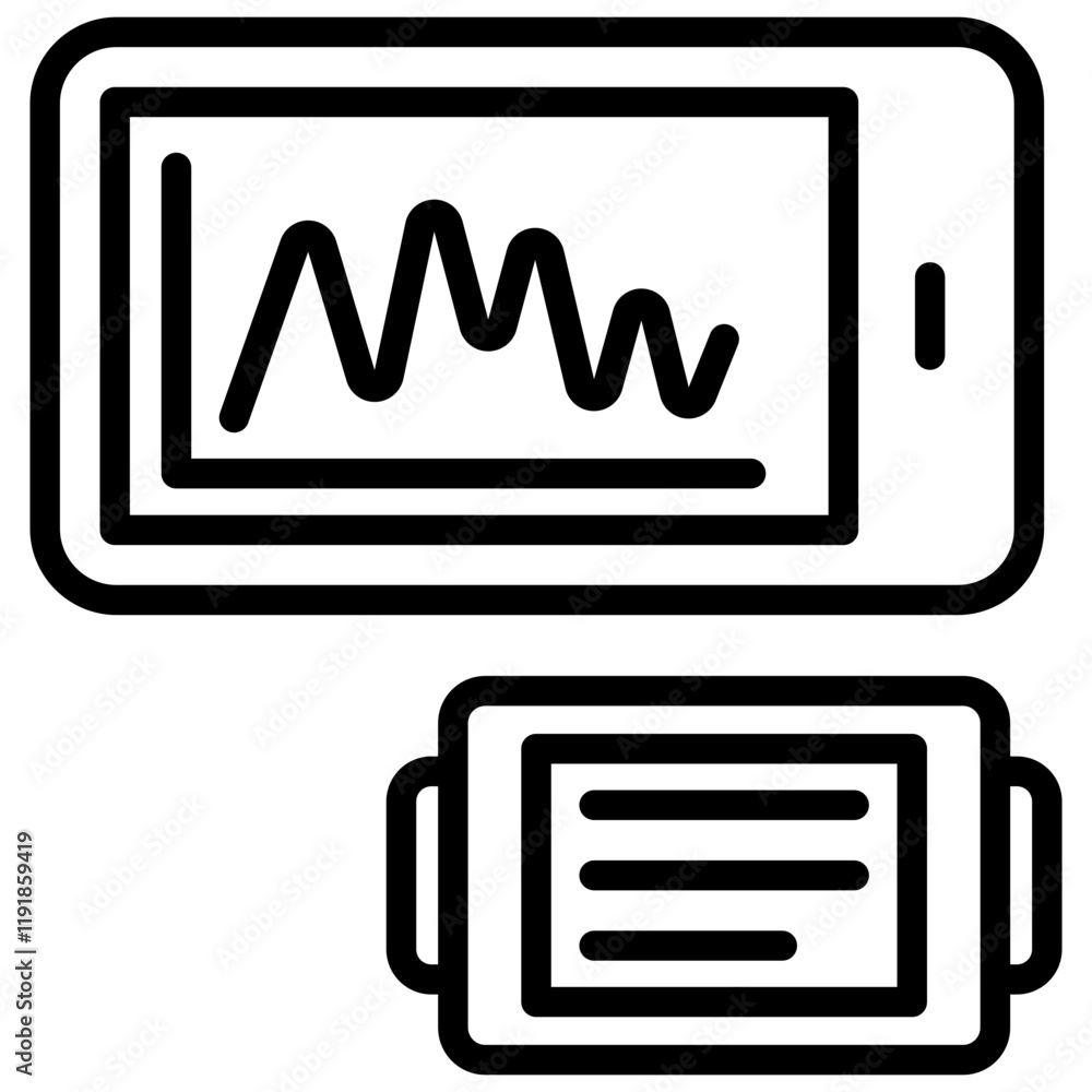 Data Logging Icon Lineal Syle Data Logging Icon Lineal Syle