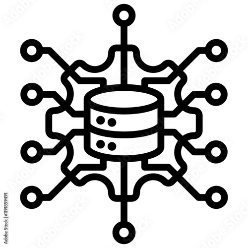 Scada System Icon Lineal Syle