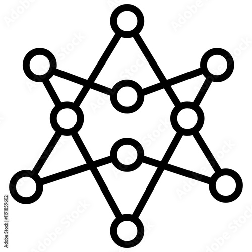 Neural Network Icon Lineal Syle