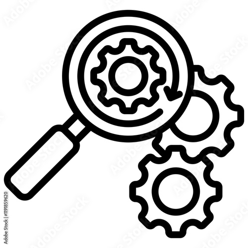 Automated Testing Icon Lineal Syle