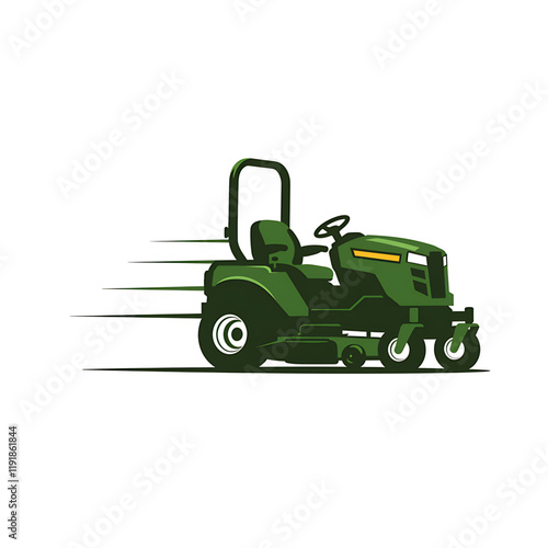 Zero Turn Lawn Mower Lawn Care Logo