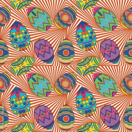 Easter Eggs, Easter Egg Festival, Colorful Ovals, Eggs with Multiple Patterns, Easter Egg Patterns on Product Surfaces, Fabric Print Patterns, Fabric Patterns, Covers, Wraps.
