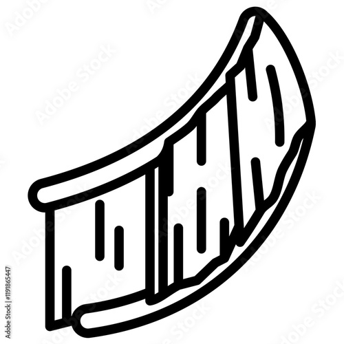 Intercostal Muscles Icon Lineal Syle