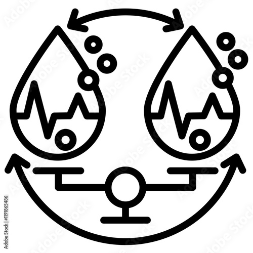 Gas Balance Icon Lineal Syle