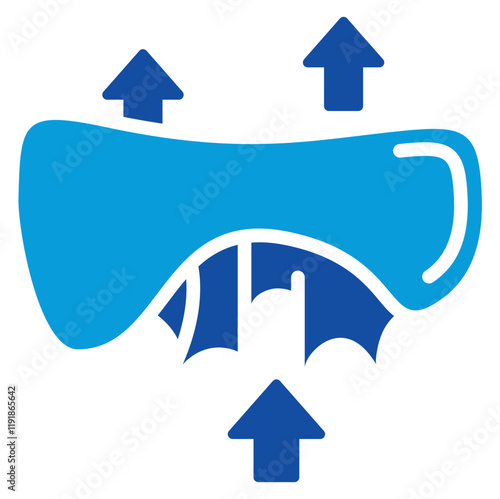 Diaphragm Movement Icon Dual Tone Color Style