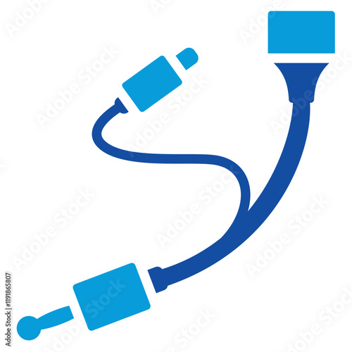 Trachea Tube Icon Dual Tone Color Style