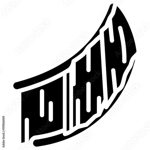 Intercostal Muscles Icon Black Style