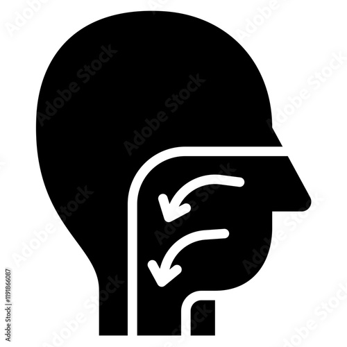 Pharynx Function Icon Black Style