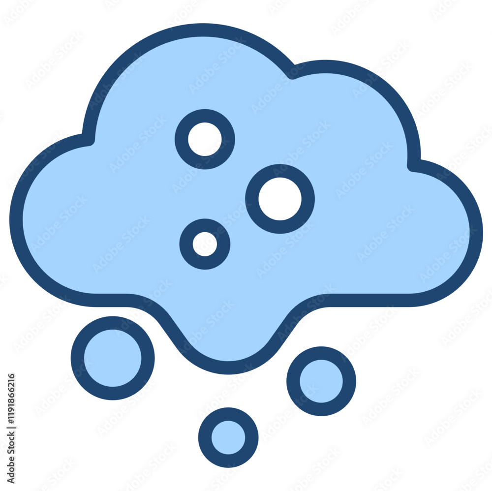 Carbon Dioxide Icon Lineal Blue Style Carbon Dioxide Icon Lineal Blue Style
