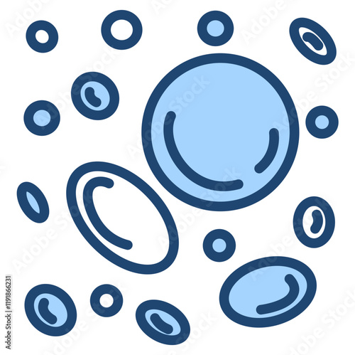 Hemoglobin Role Icon Lineal Blue Style