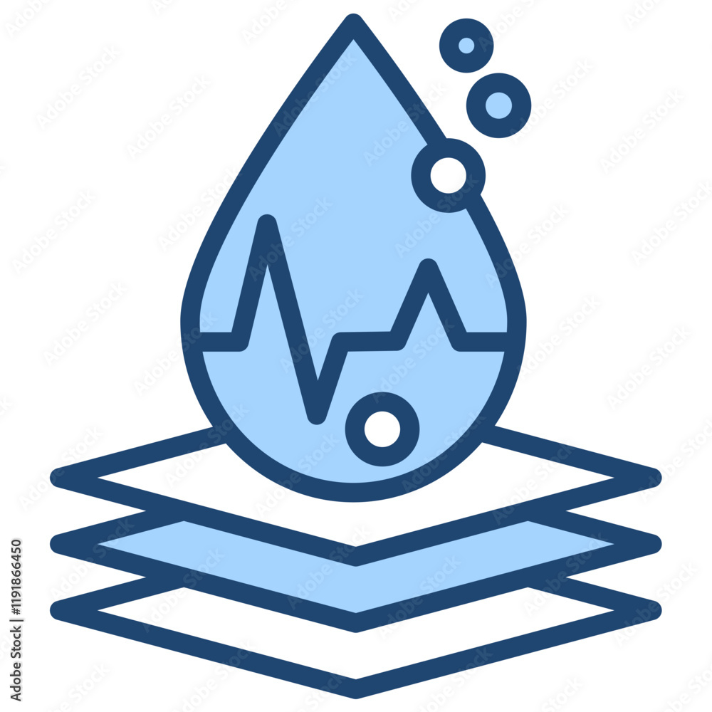 Oxygen Absorption Icon Lineal Blue Style Oxygen Absorption Icon Lineal Blue Style