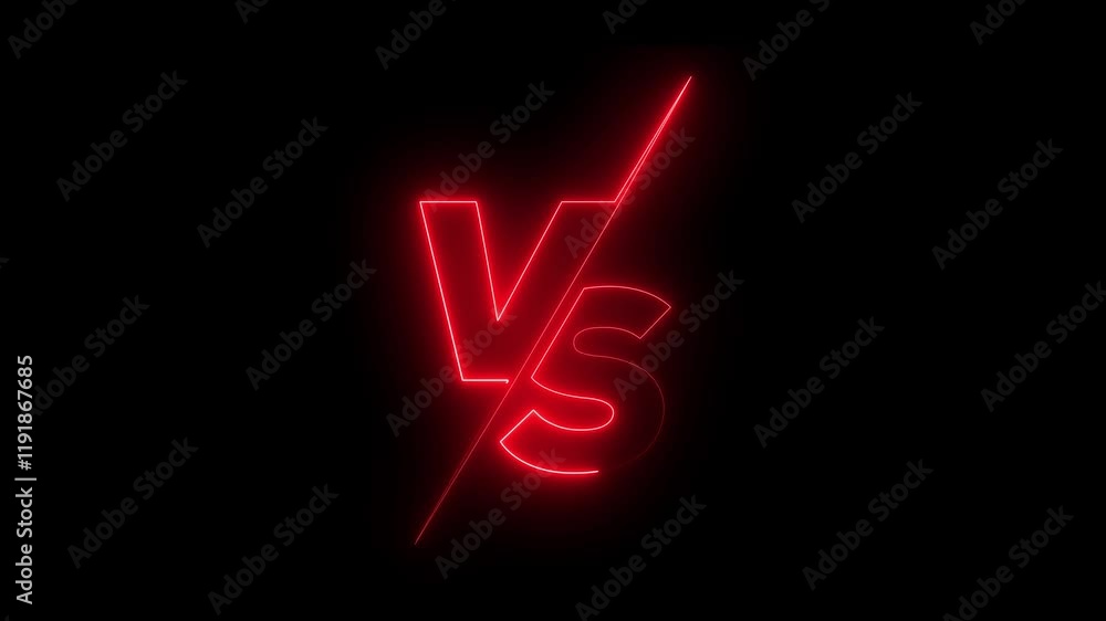 VS versus bars neon animated versus vs bars neon multiplayer co op team with smoky black background ,Animation of glowing neon versus text .neon lines and black background. VS versus bars neon animated versus vs bars neon multiplayer co op team with smoky black background ,Animation of glowing neon versus text .neon lines and black background.