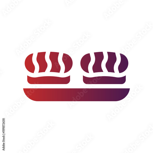 sushi flat gradient icon