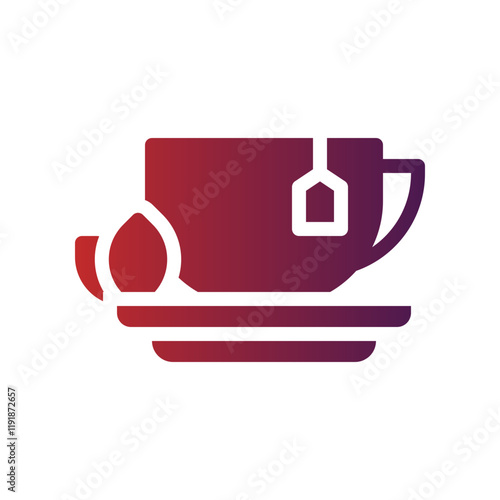 tea flat gradient icon