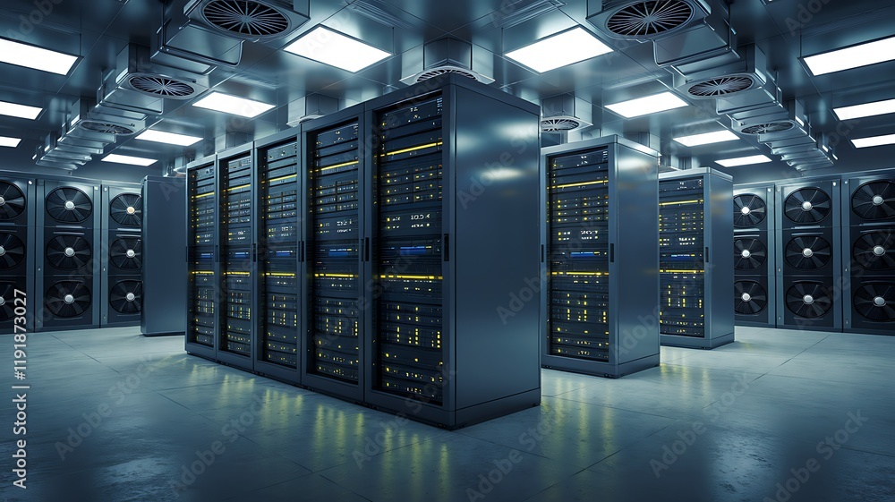 Server room, data center, network, technology, infrastructure, cooling system, computing, storage, digital, business Server room, data center, network, technology, infrastructure, cooling system, computing, storage, digital, business