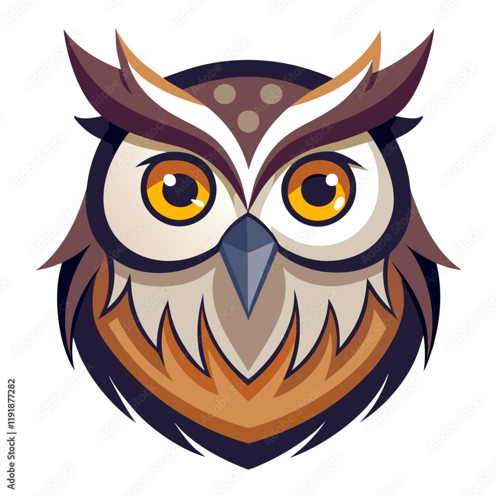 Obraz premium owl on white background 