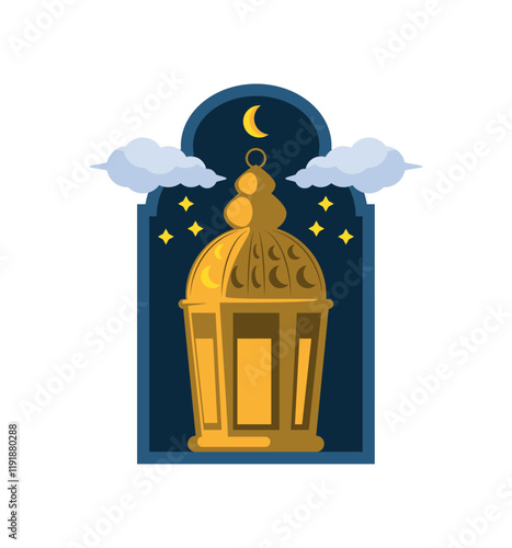 arabic frame with lantern