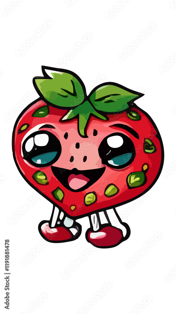Fototapeta premium fruit cute strawberry 