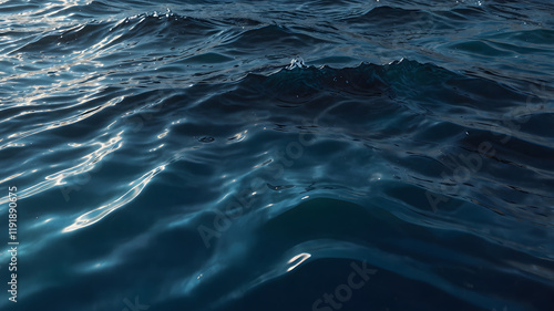 This mesmerizing image captures the stunning texture of dark blue water ripples reflecting light. Ideal for backgrounds, presentations, and designs