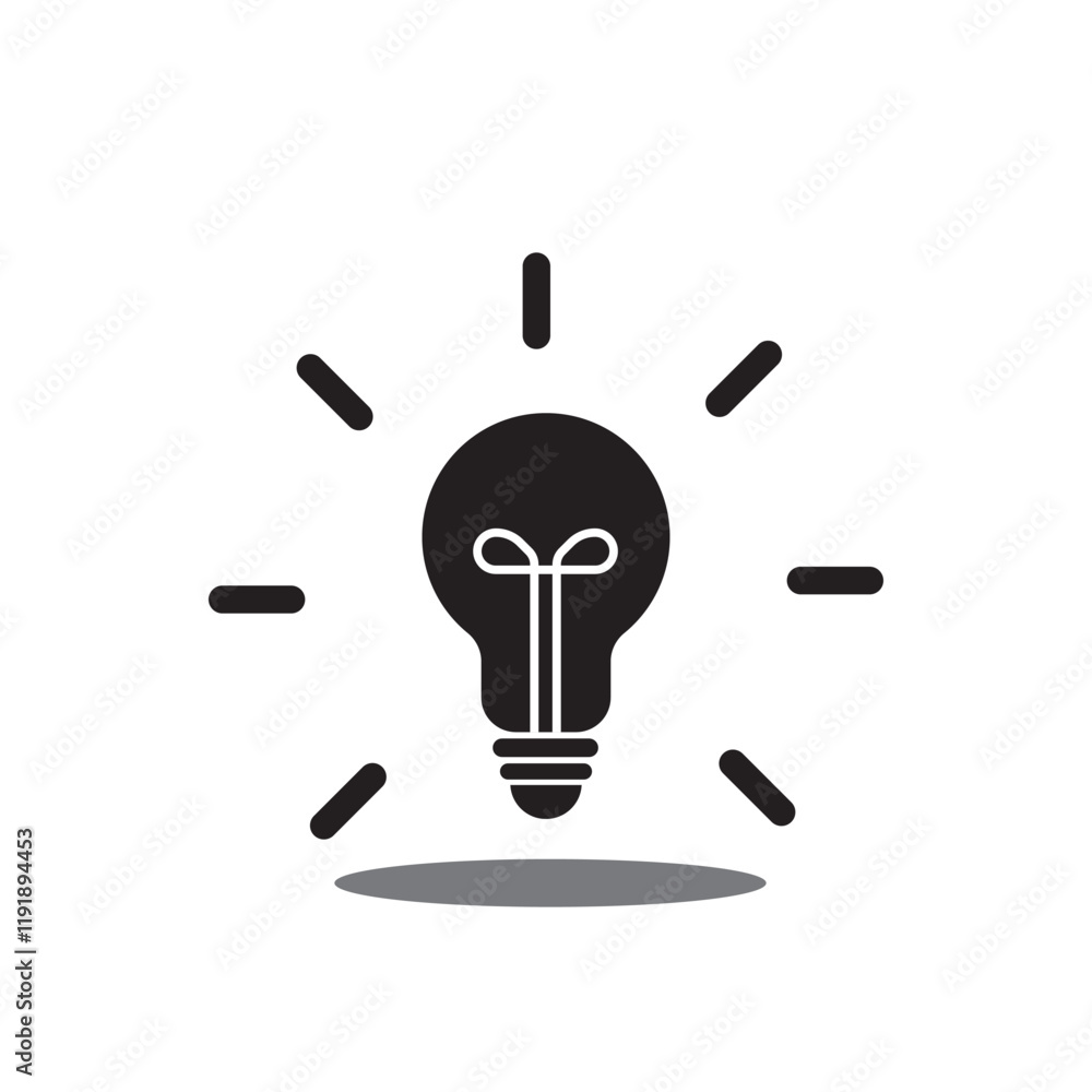 Light bulb icon. light lamp. Vector illustration Light bulb icon. light lamp. Vector illustration
