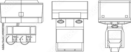 vector illustration sketch of game console equipment in youth game zone.eps
