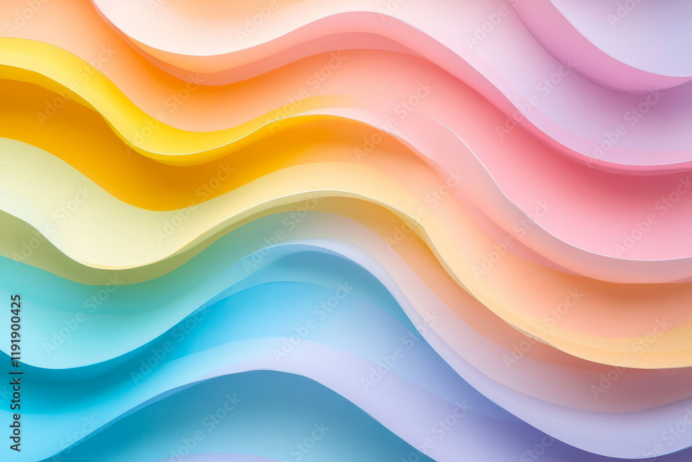 abstract pastel wave background with colorful wavy paper texture and smooth gradient patterns for seamless design abstract pastel wave background with colorful wavy paper texture and smooth gradient patterns for seamless design