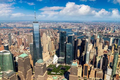 Aerial view of Manhattan in New York