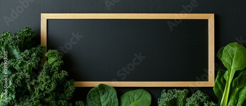 Fresh Vegetables on a Blackboard photo