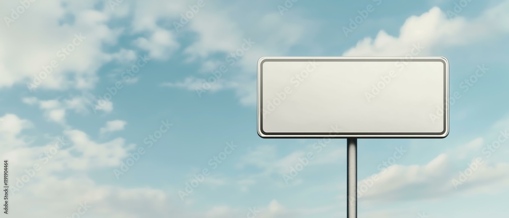 Empty Street Sign in a Cloudy Sky Empty Street Sign in a Cloudy Sky