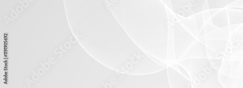 Abstract grey wavy lines pattern. Silver flowing waves background. Technologic curved undulate stripes wallpaper. Gray tech backdrop concept for flyer, booklet, poster, banner, cover. Vector
