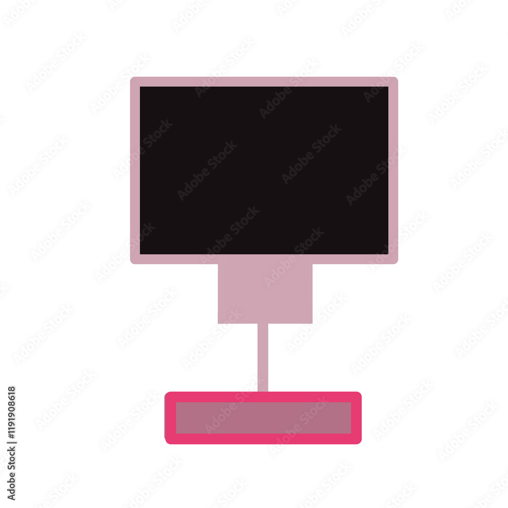 Modern Digital Monitor Illustration Modern Digital Monitor Illustration
