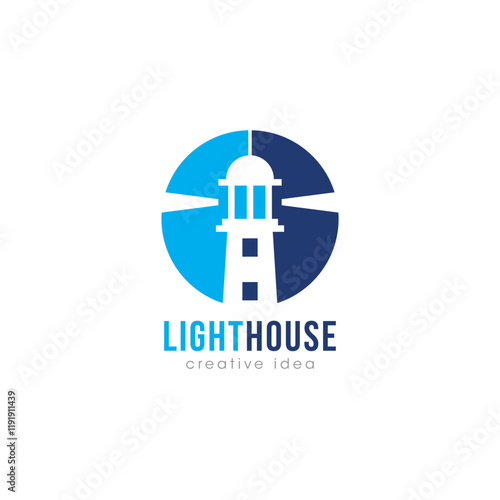 Creative Lighthouse Concept Logo Design Template