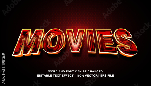 editable movies bold glossy typeface