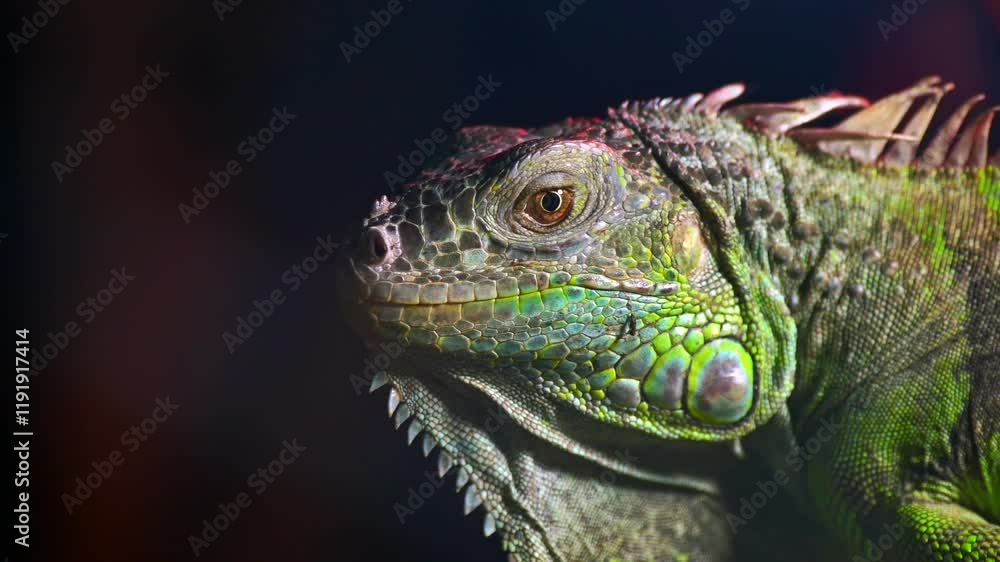 Stunning close-up of an iguana showcasing vibrant colors and intricate textures Stunning close-up of an iguana showcasing vibrant colors and intricate textures