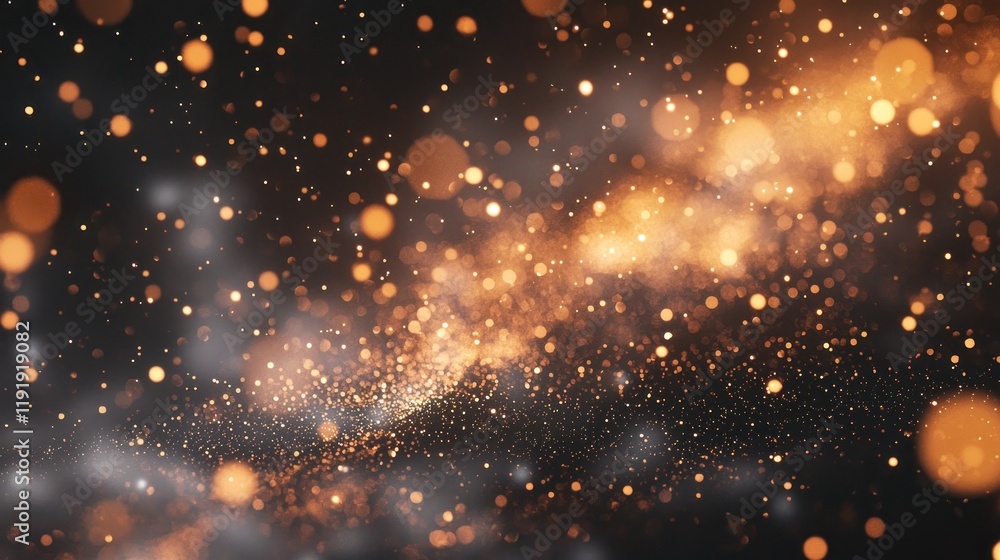 Golden Sparkle Abstract Background: A Festive, Luxurious and Magical Image Golden Sparkle Abstract Background: A Festive, Luxurious and Magical Image