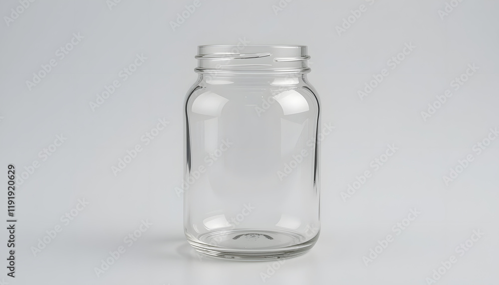 Minimalistic glass jar displayed on a plain surface with neutral background, perfect for product packaging concepts, branding, or minimalist design ideas. Minimalistic glass jar displayed on a plain surface with neutral background, perfect for product packaging concepts, branding, or minimalist design ideas.