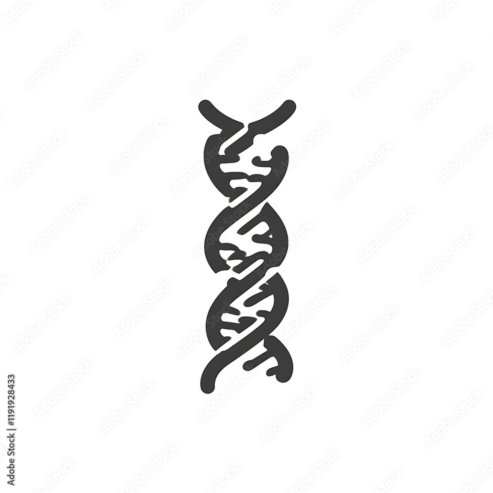 A stylized illustration of a double helix DNA strand A stylized illustration of a double helix DNA strand