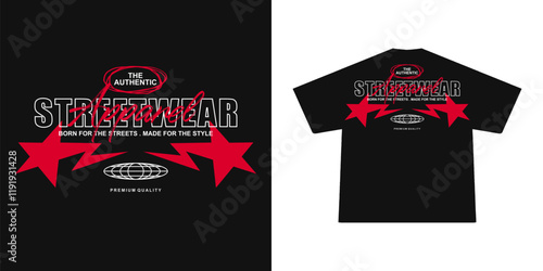 Futuristic streetwear Poster With Aesthetic Graphic Design for T shirt Street Wear and Urban Style