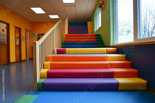 Playful Stairway in a Daycare Center Ensures Safety and Fun photo