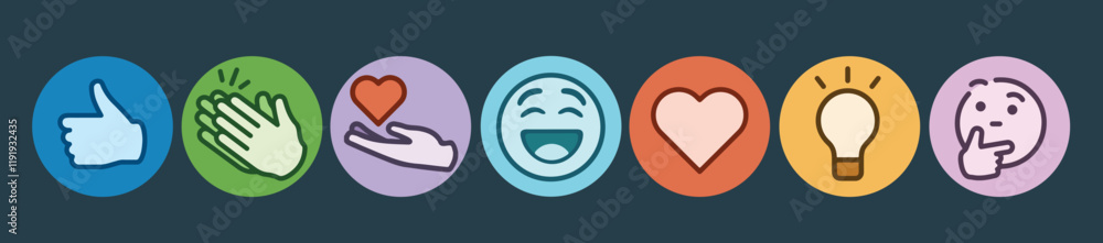 set emoji icon art design vector template set emoji icon art design vector template