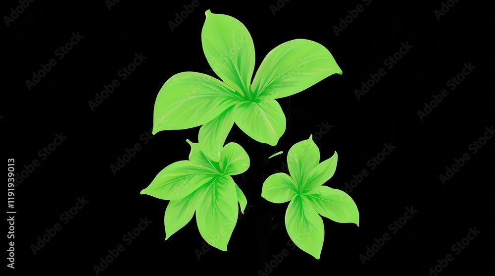 Vibrant High Detailed Botanical Elements with Florals and Lush Greenery Vibrant High Detailed Botanical Elements with Florals and Lush Greenery