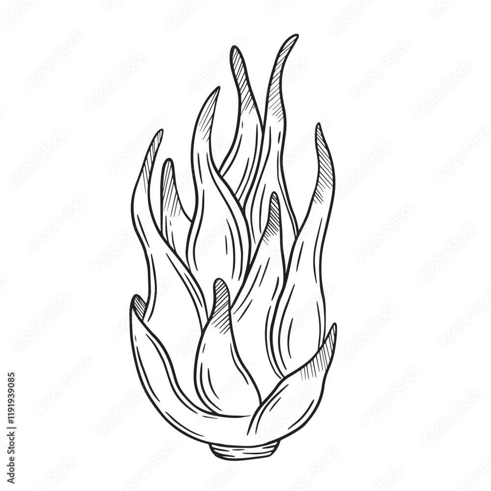 Fototapeta premium A stylish abstract plant illustration, ideal for various decorative uses and applications