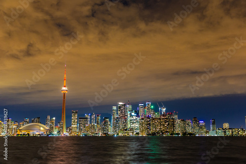 Toronto skyline at night, Canada