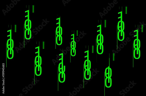 Abstract green code, digital background, binary code, data, technology, cyberspace, abstract background