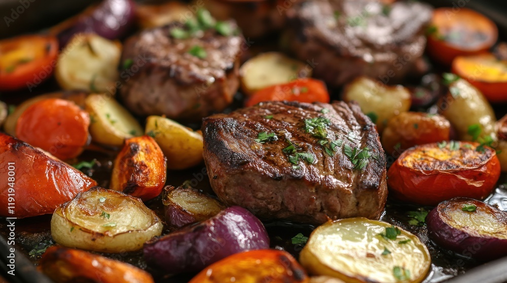 Roasted Beef Tenderloin with Autumn Vegetables Roasted Beef Tenderloin with Autumn Vegetables