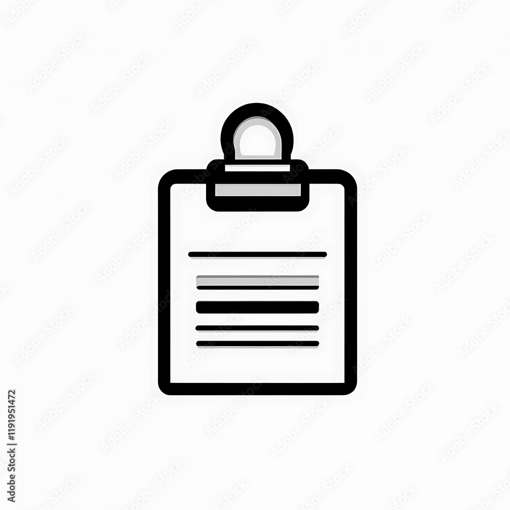Clipboard Icon Showing A Simple Document Clipboard Icon Showing A Simple Document