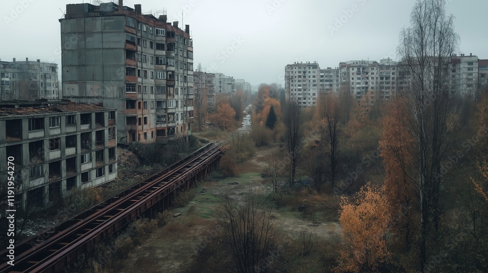 Fototapeta premium abandon place theme for apocalypse wallpaper