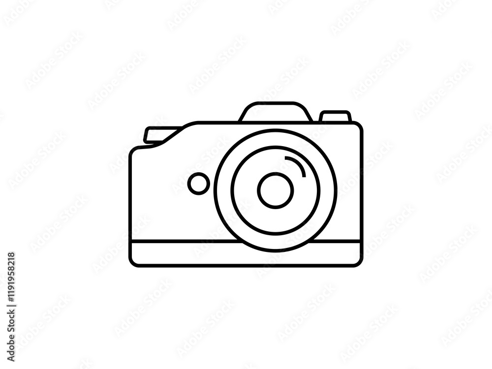 photographer camera digital device outline drawing vector photographer camera digital device outline drawing vector