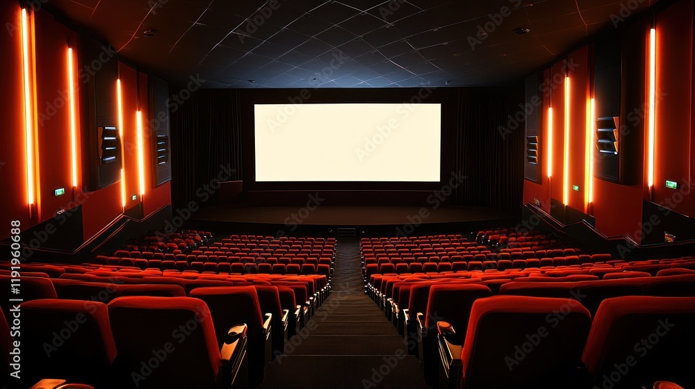 Empty Cinema Auditorium: Awaiting the Show