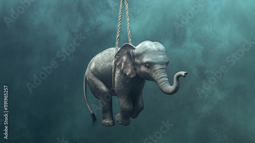 Suspended Elephant: A Surrealist Masterpiece